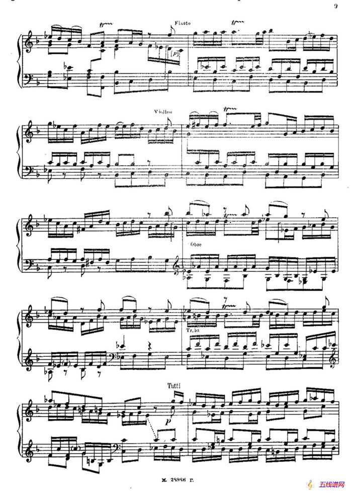 Brandenburg Concerto No.2 in F Major BWV.1047（F大调第二勃兰登堡协奏曲·钢琴独奏版）