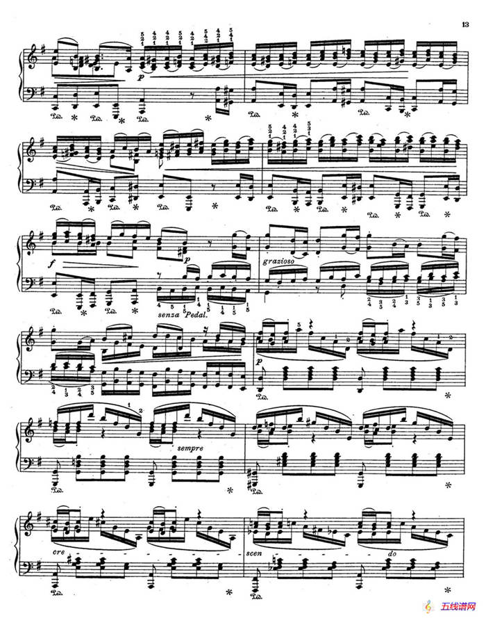 Brandenburg Concerto No.3 in G Major BWV.1048（G大调第三勃兰登堡协奏曲·钢琴独奏版）