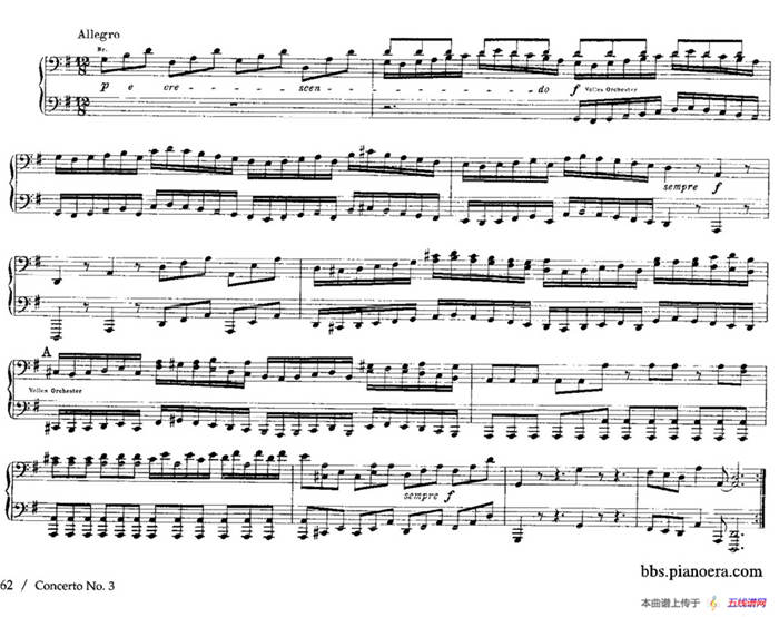 Brandenburg Concerto No.3 in G Major BWV.1048（G大调第三勃兰登堡协奏曲·四手联弹版）