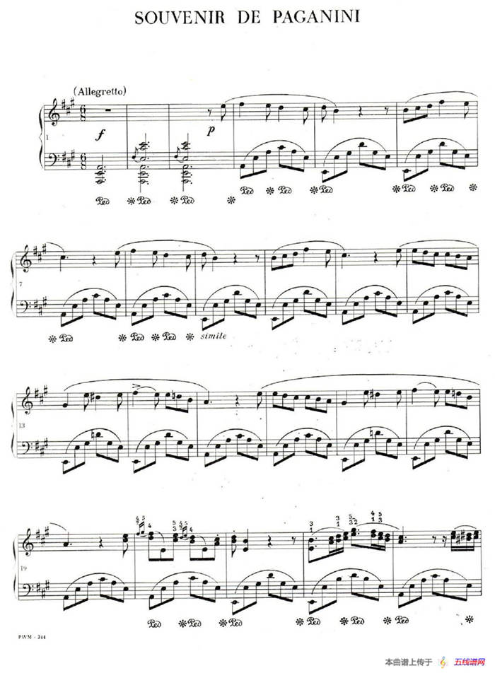 Souvenir de Paganini （纪念帕格尼尼）
