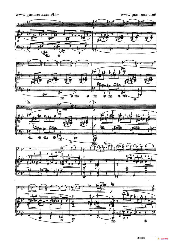 Sonata for Cello and Piano in g Minor Op.65（g小调大提琴奏鸣曲·大提琴+钢琴）