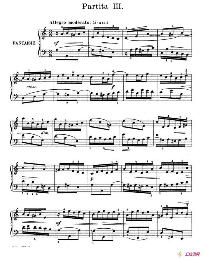 Six Partitas BWV 825-830（6首帕蒂塔·3）