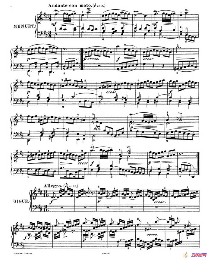 Six Partitas BWV 825-830（6首帕蒂塔·4）