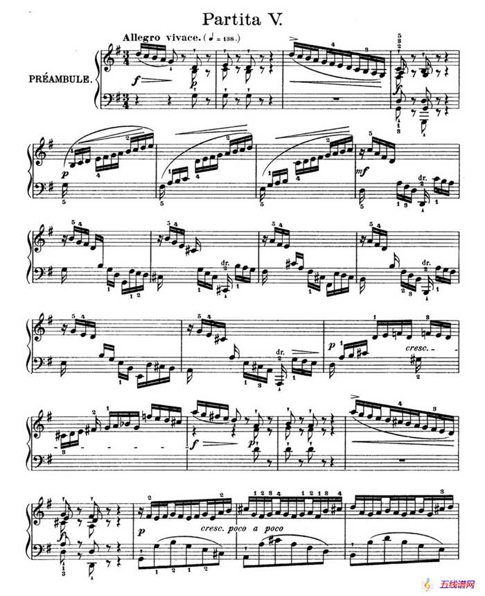 Six Partitas BWV 825-830（6首帕蒂塔·5）