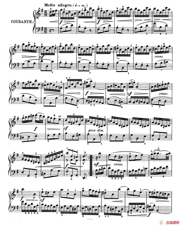 Six Partitas BWV 825-830（6首帕蒂塔·5）