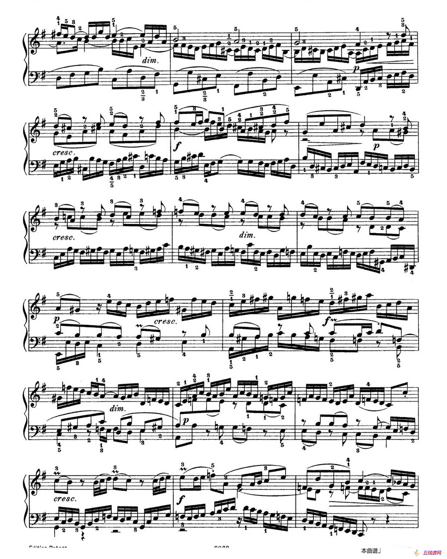 Six Partitas BWV 825-830（6首帕蒂塔·6）