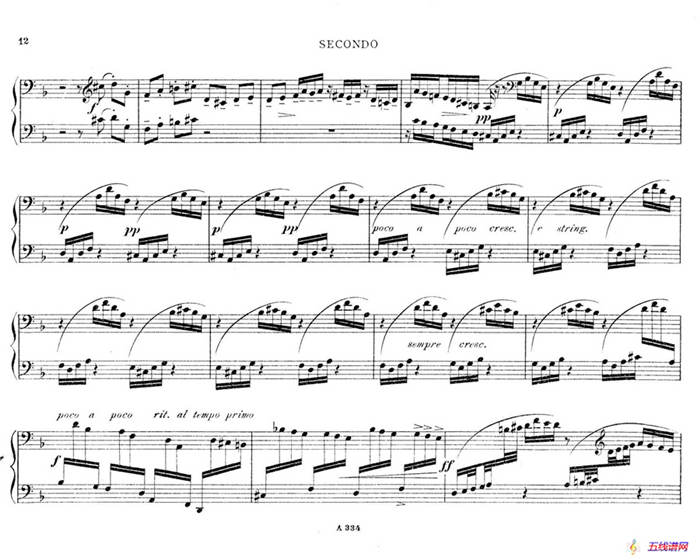 d小调托卡塔与赋格（BWV 565·雷格改编钢琴四手联弹版）