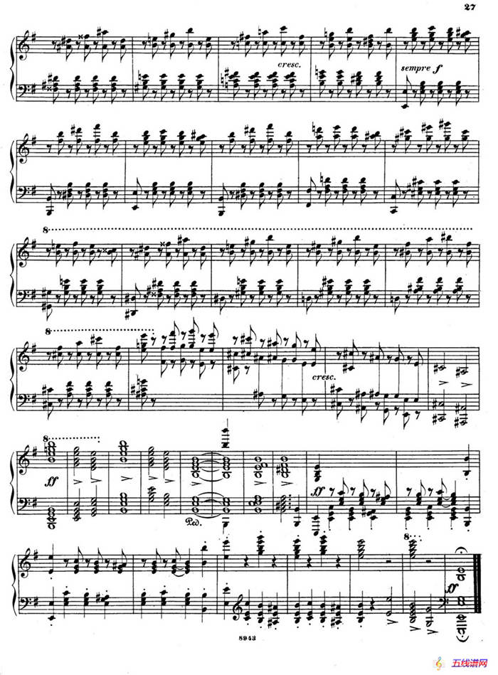 Piano Sonata in e Minor Op.28（e小调钢琴奏鸣曲）