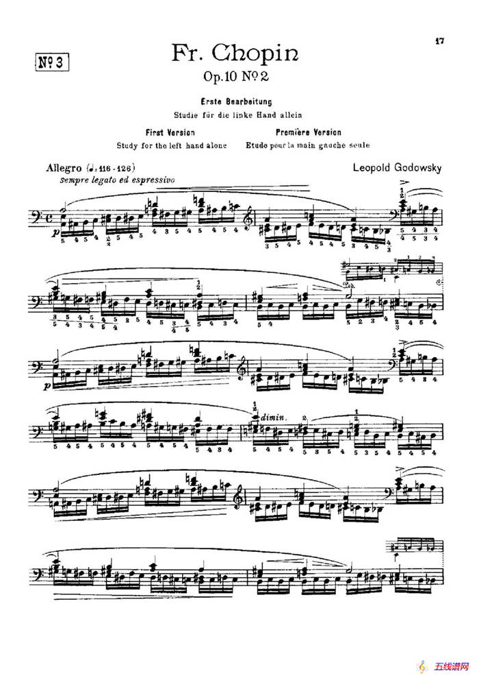 53首以肖邦练习曲为素材而作的练习曲（No.3）