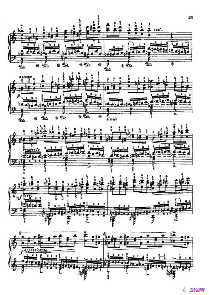 53首以肖邦练习曲为素材而作的练习曲（No.4）