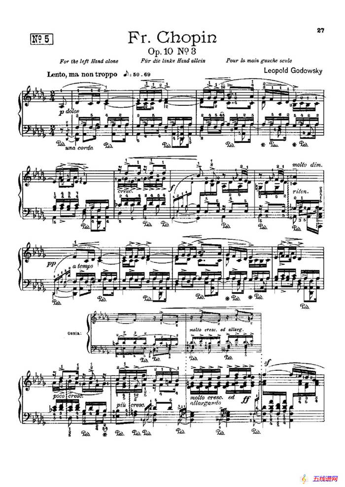 53首以肖邦练习曲为素材而作的练习曲（No.5）