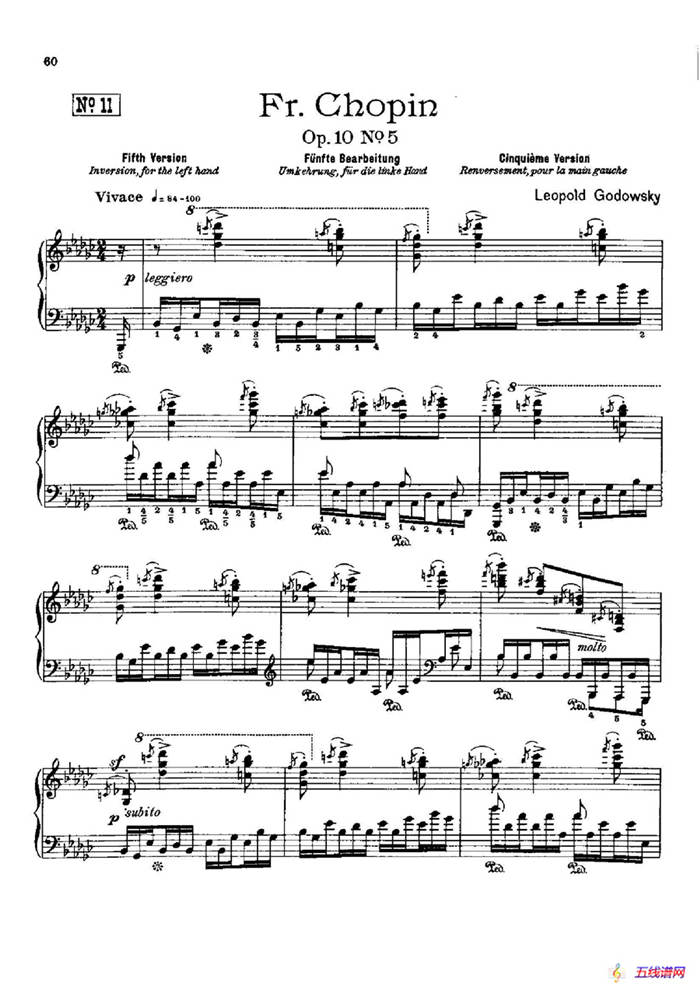 53首以肖邦练习曲为素材而作的练习曲（No.11）
