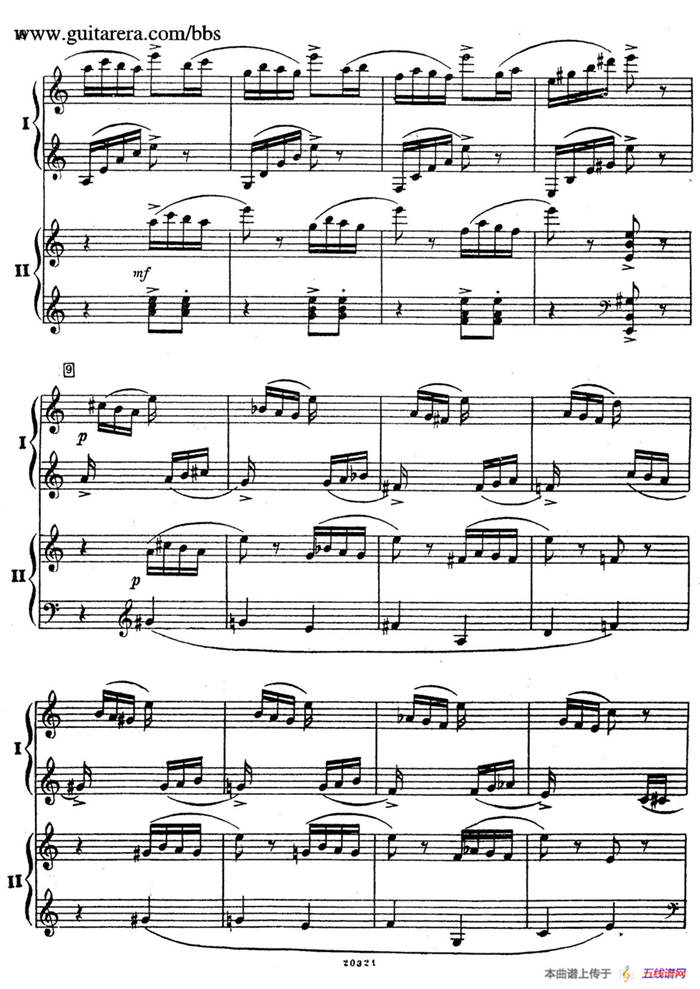 Rhapsody On A Theme Of Paganini Op.43（帕格尼尼主题狂想曲·双钢琴）（P1——20）