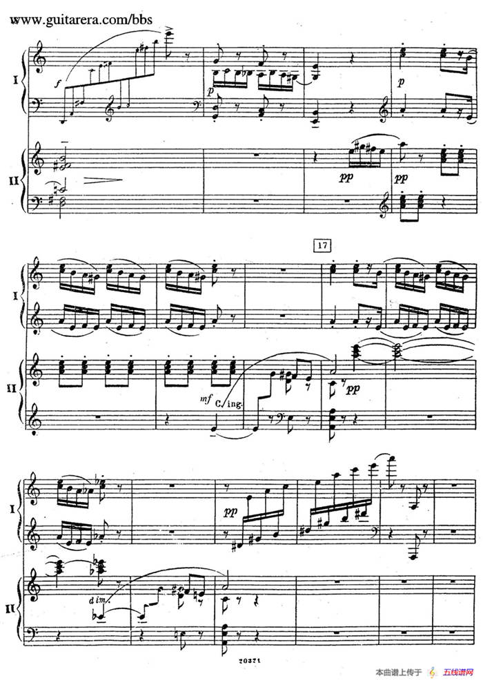 Rhapsody On A Theme Of Paganini Op.43（帕格尼尼主题狂想曲·双钢琴）（P1——20）
