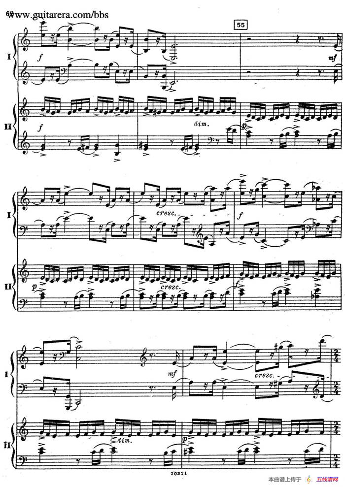 Rhapsody On A Theme Of Paganini Op.43（帕格尼尼主题狂想曲·双钢琴）（P61——87）