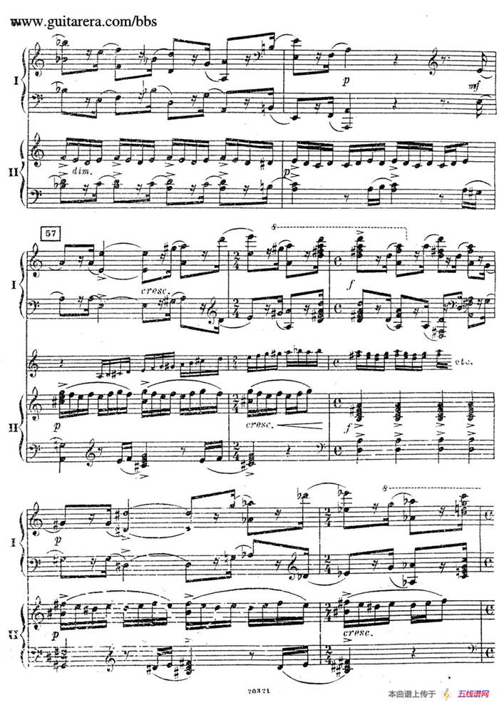 Rhapsody On A Theme Of Paganini Op.43（帕格尼尼主题狂想曲·双钢琴）（P61——87）