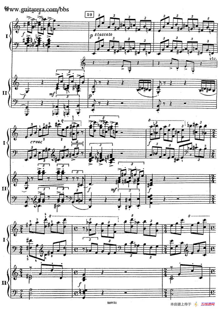 Rhapsody On A Theme Of Paganini Op.43（帕格尼尼主题狂想曲·双钢琴）（P61——87）