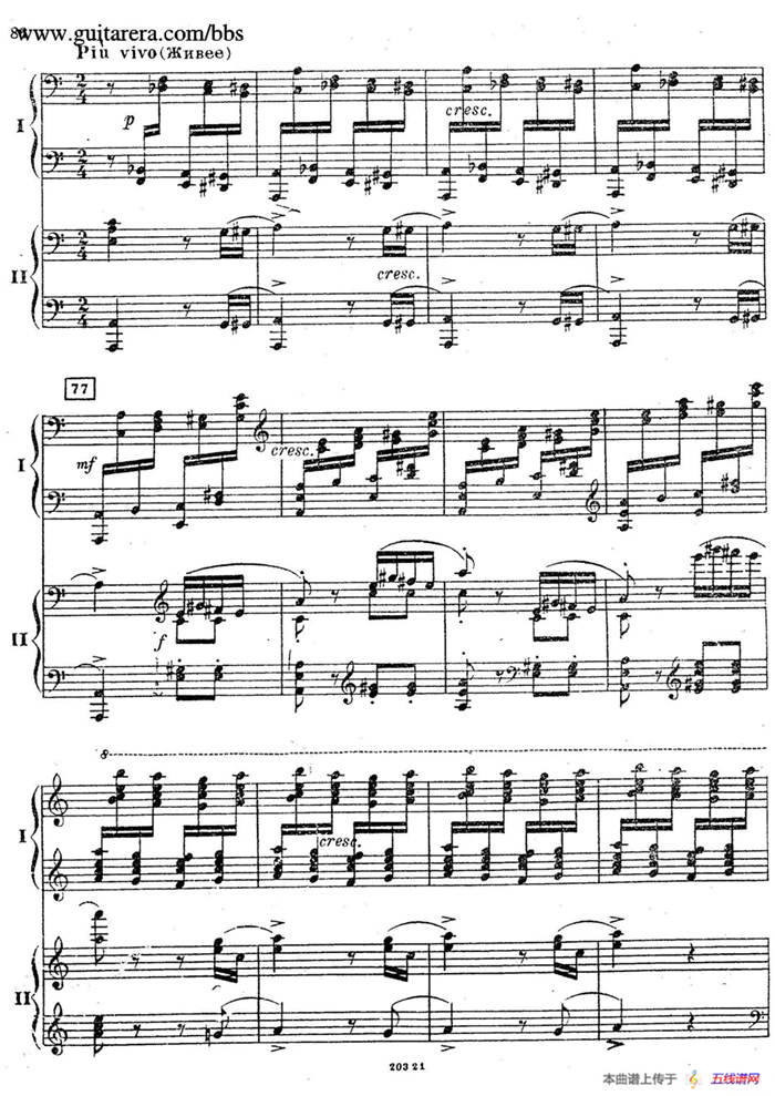 Rhapsody On A Theme Of Paganini Op.43（帕格尼尼主题狂想曲·双钢琴）（P61——87）