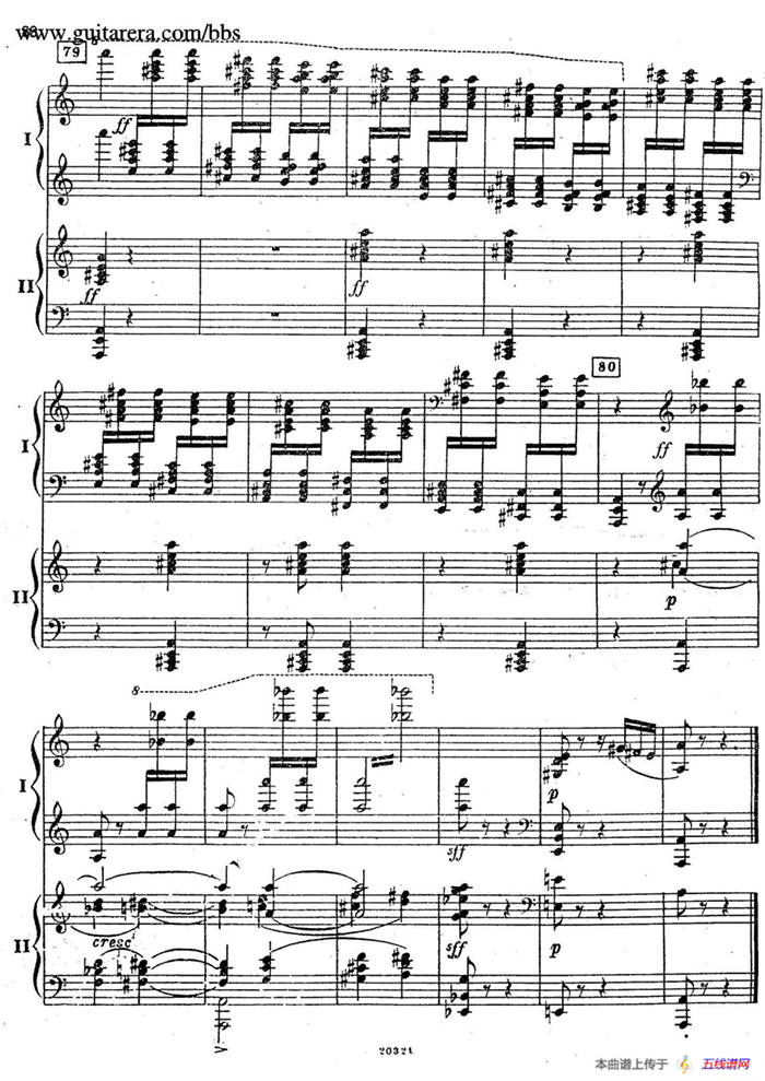 Rhapsody On A Theme Of Paganini Op.43（帕格尼尼主题狂想曲·双钢琴）（P61——87）