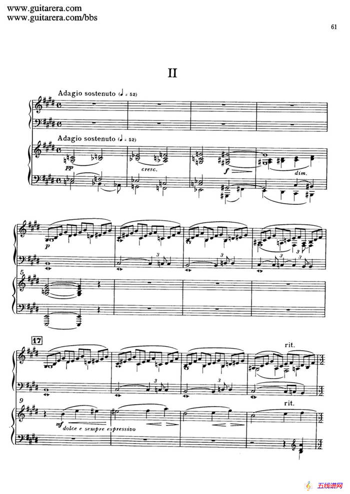 c小调第二钢琴协奏曲 Op.18（双钢琴·第二乐章）