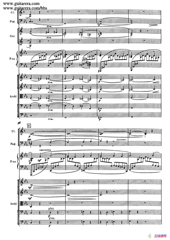 c小调第二钢琴协奏曲 Op.18（第一乐章总谱·P1——9）