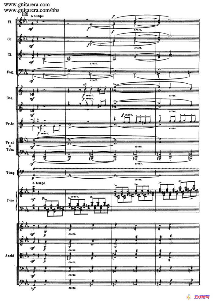c小调第二钢琴协奏曲 Op.18（第一乐章总谱·P28——36）