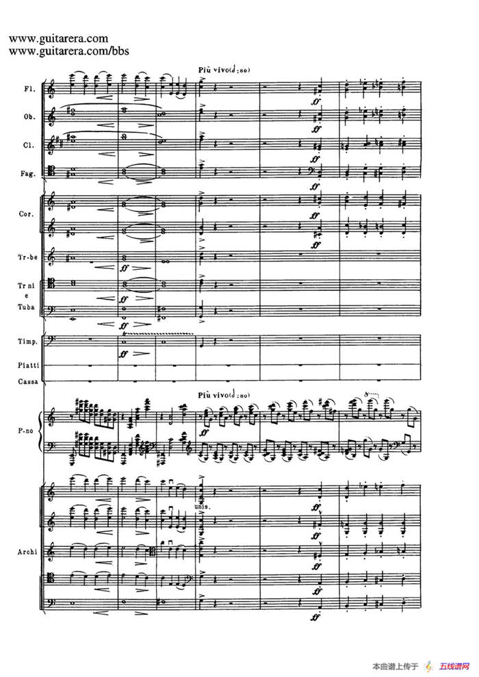 c小调第二钢琴协奏曲 Op.18（第三乐章总谱P25——37）