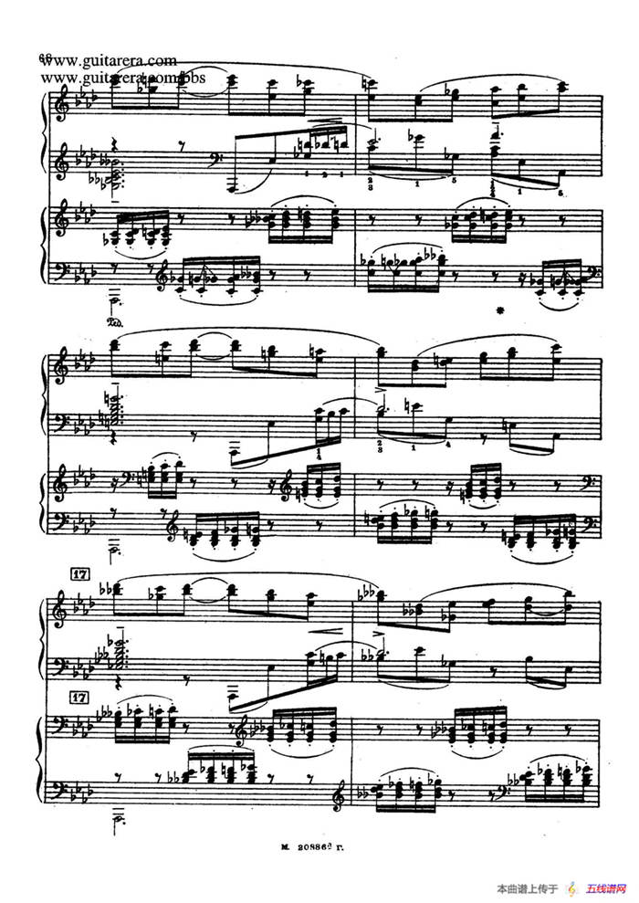 第二双钢琴组曲 Suite for Two Pianos No.2 Op.17（3. 浪漫曲 Romance）