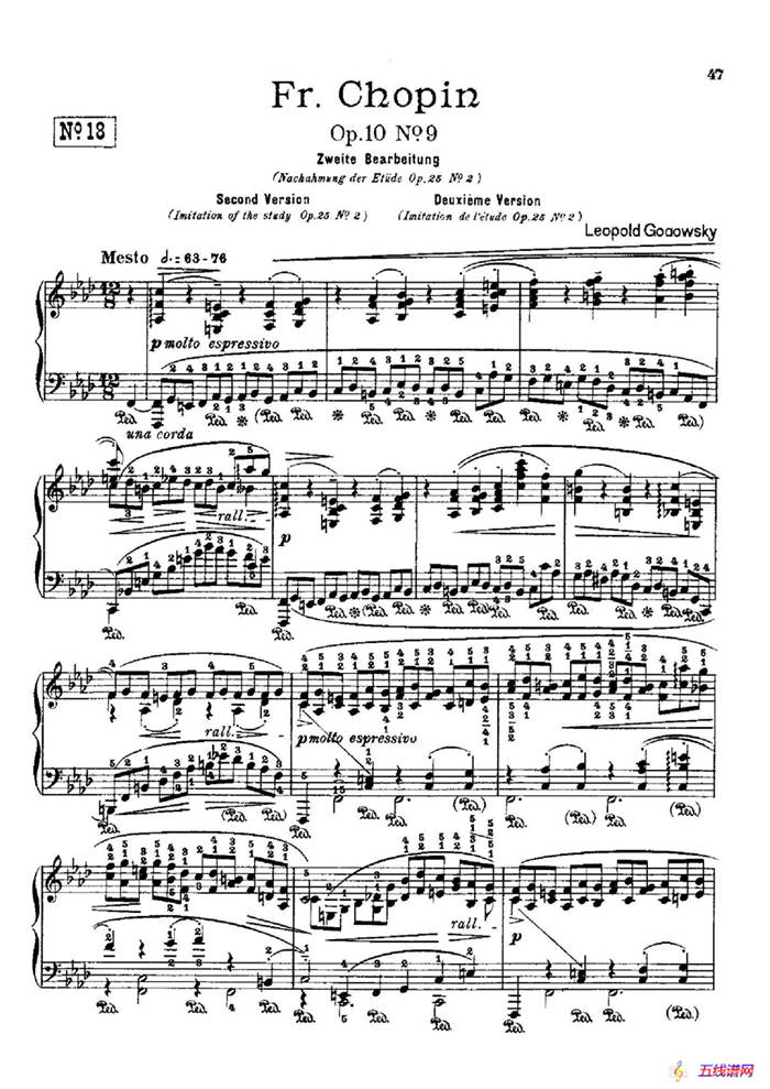 53首以肖邦练习曲为素材而作的练习曲（No.18）