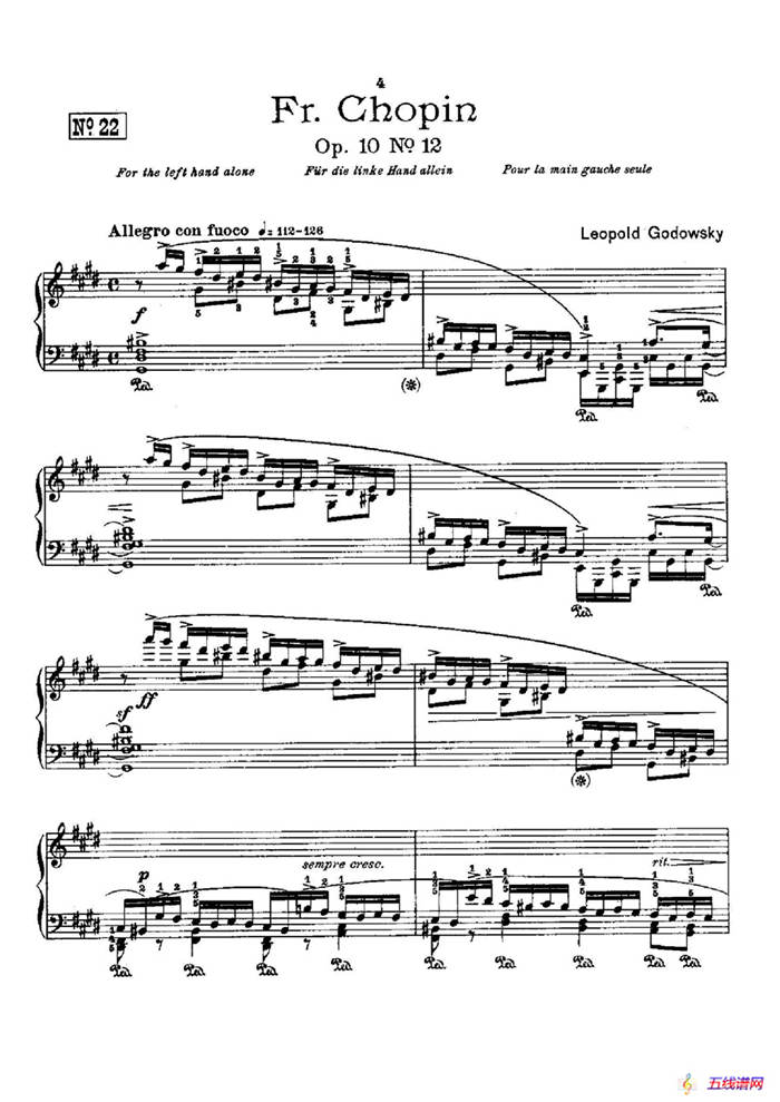 53首以肖邦练习曲为素材而作的练习曲（No.22）