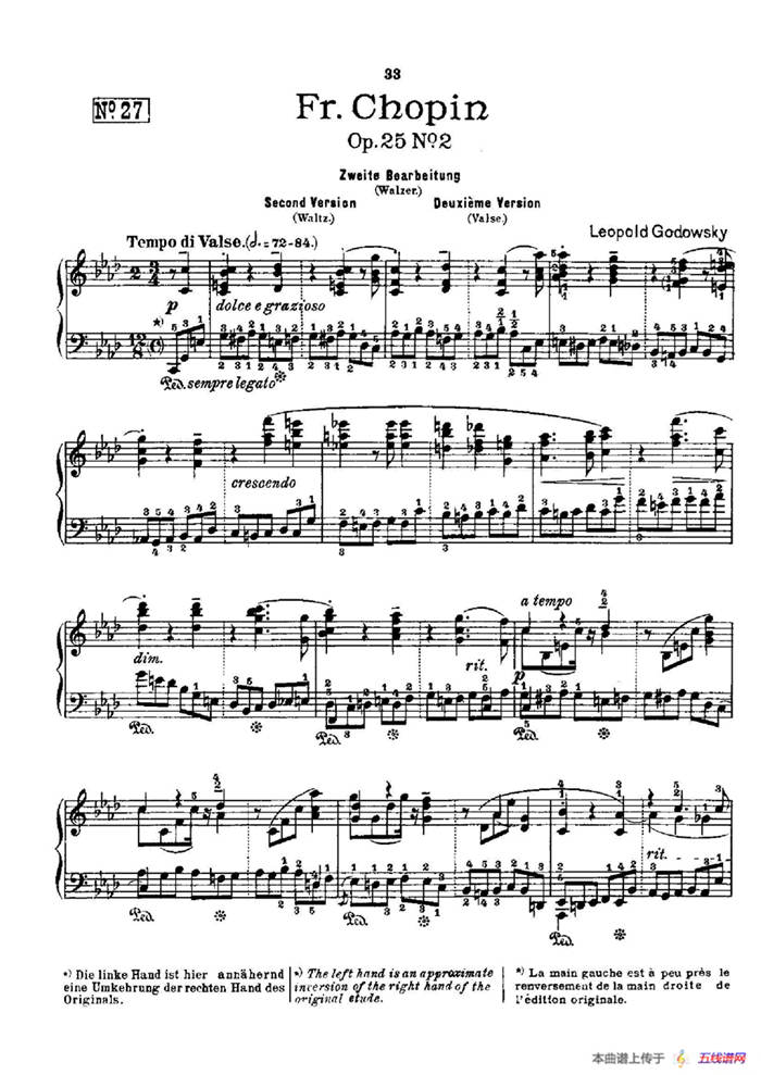 53首以肖邦练习曲为素材而作的练习曲（No.27）