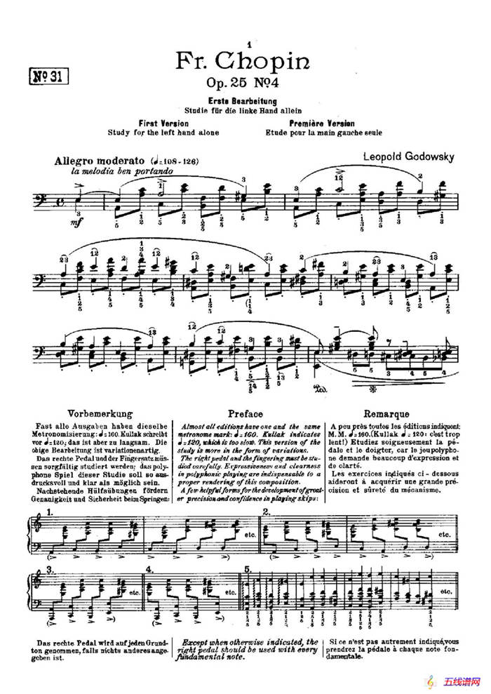 53首以肖邦练习曲为素材而作的练习曲（No.31）