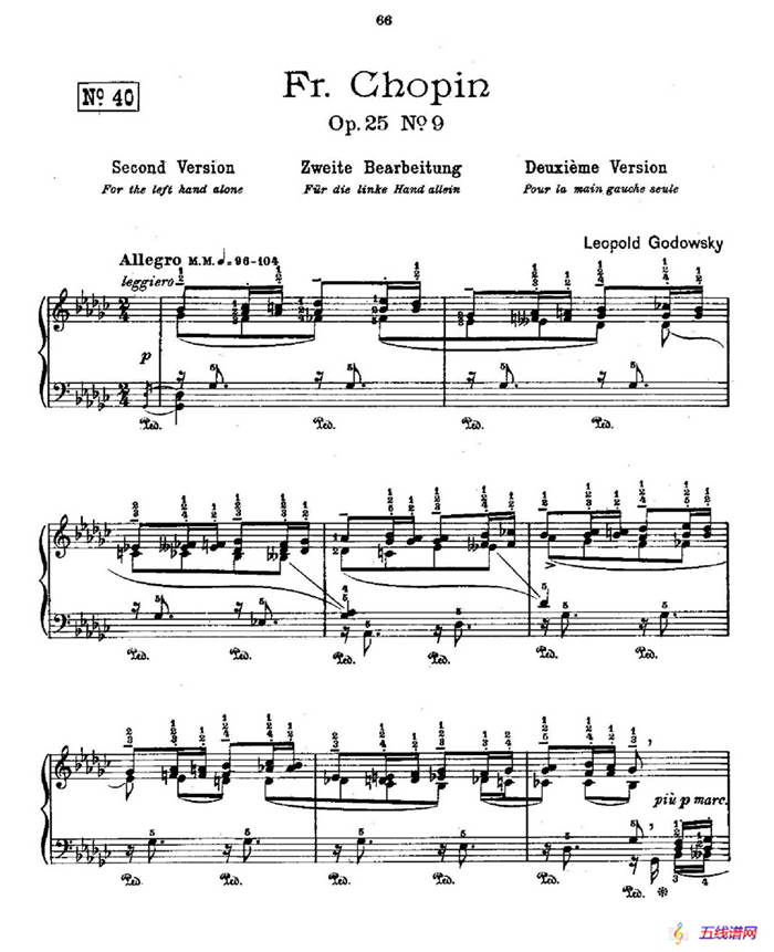 53首以肖邦练习曲为素材而作的练习曲（No.40）