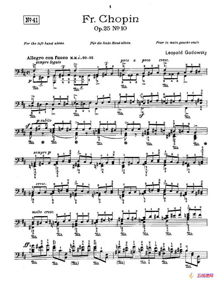 53首以肖邦练习曲为素材而作的练习曲（No.41）