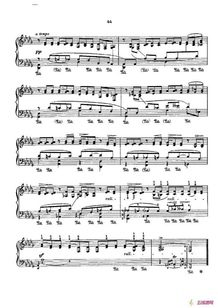 53首以肖邦练习曲为素材而作的练习曲（No.45A）