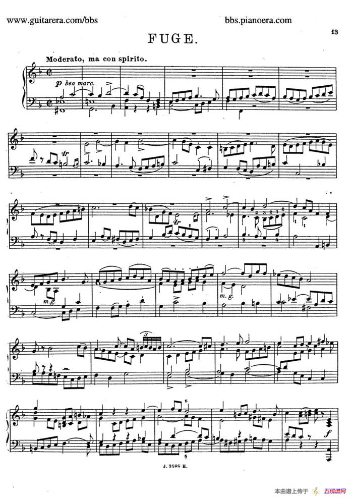 Theme with Variations and Fugue in F Major Op.14 （F大调主题变奏与赋格）