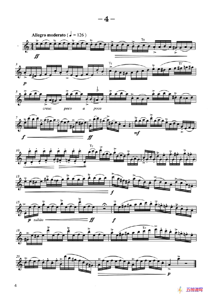 菲林萨克斯管练习曲（4）