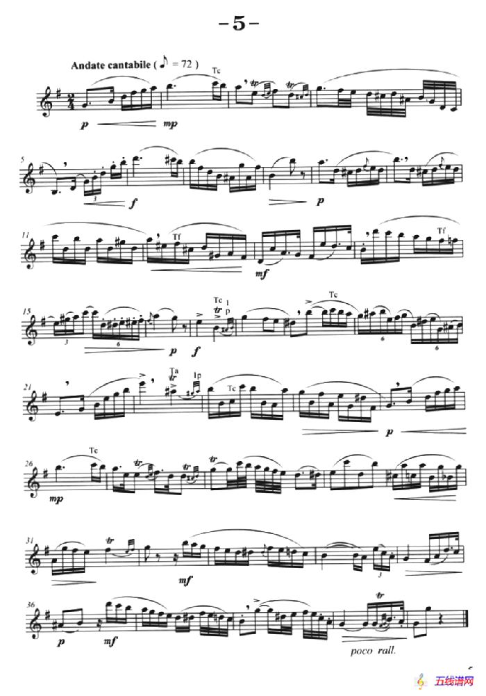 菲林萨克斯管练习曲（5）