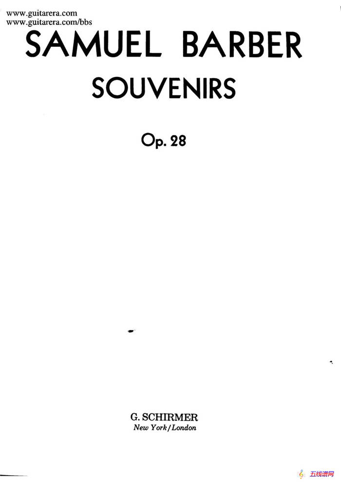 Souvenirs Op.28（纪念曲5. 踌躇的探戈）