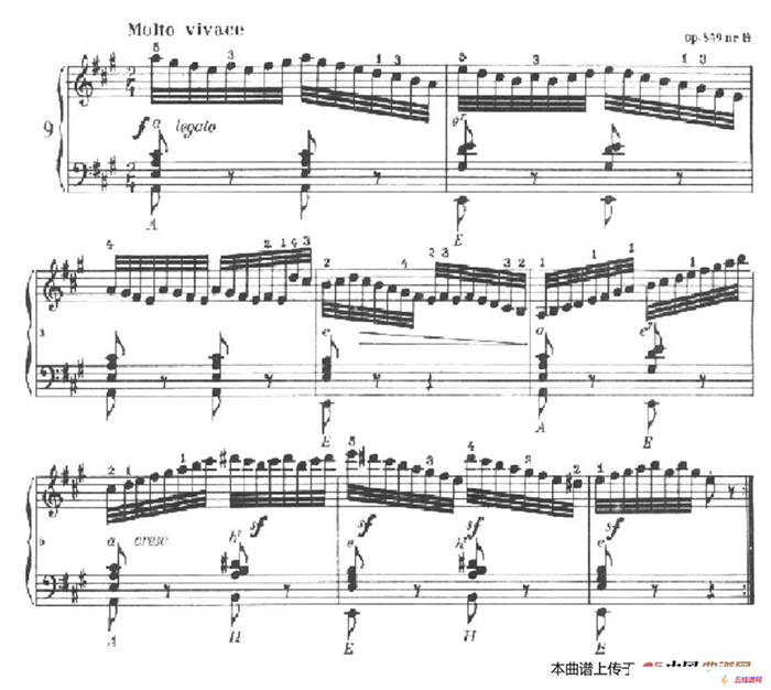 《车尔尼手风琴练习曲集》第Ⅱ册（第9——11首）