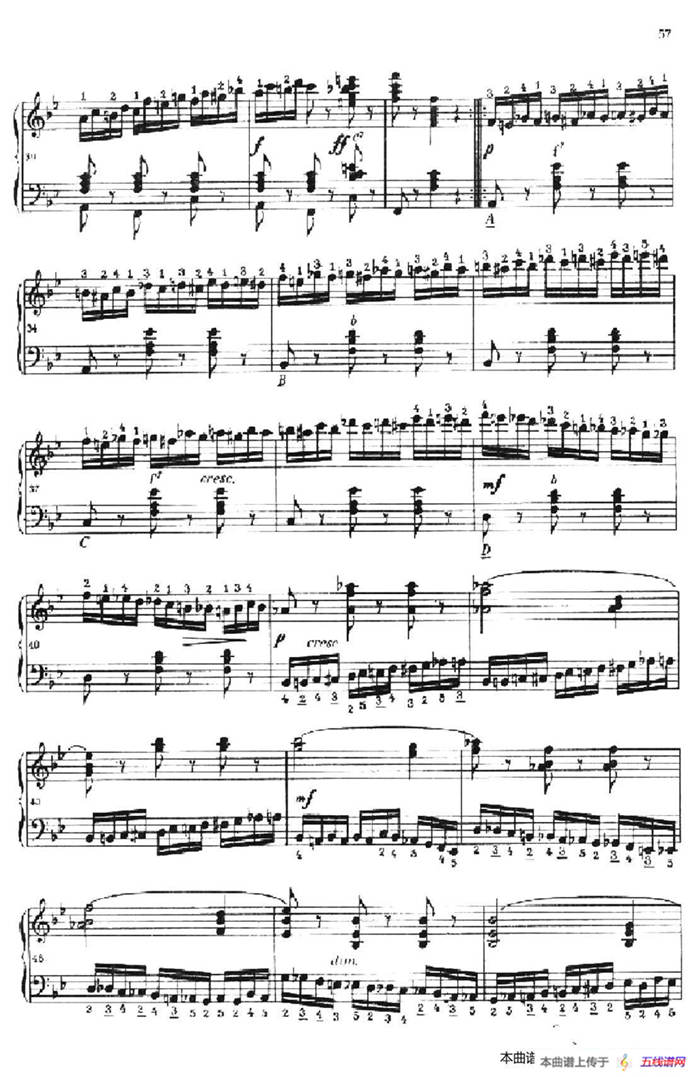 《车尔尼手风琴练习曲集》第Ⅱ册（第24首）