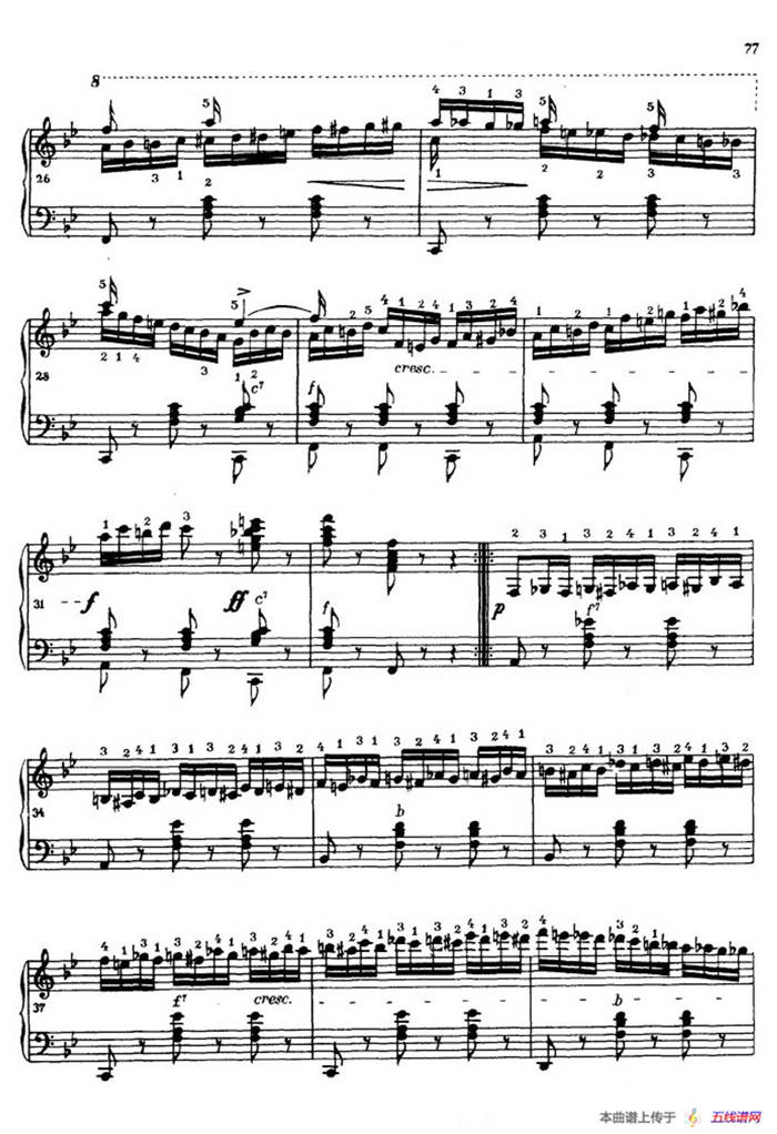 《车尔尼手风琴练习曲集》第Ⅳ册（第14——15首）
