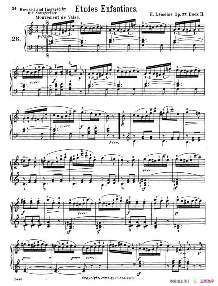 Etudes Enfantines Op.37（儿童钢琴练习曲 第26——30首）