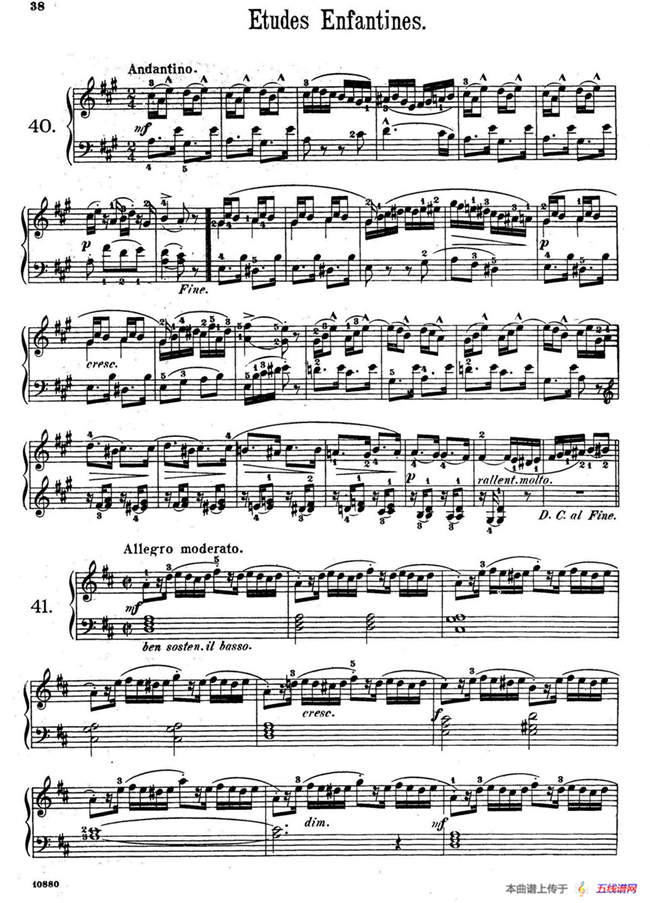 Etudes Enfantines Op.37（儿童钢琴练习曲 第40——45首）