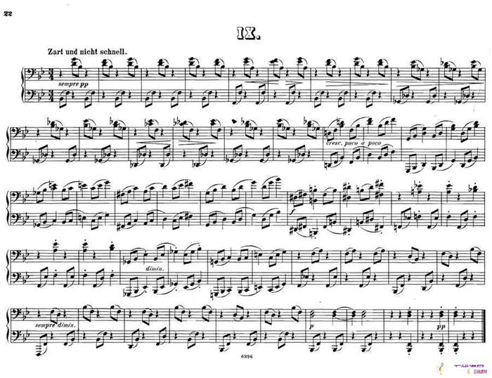 12 Waltzes Op.59 4 Hands（12首圆舞曲·四手联弹·Ⅸ）
