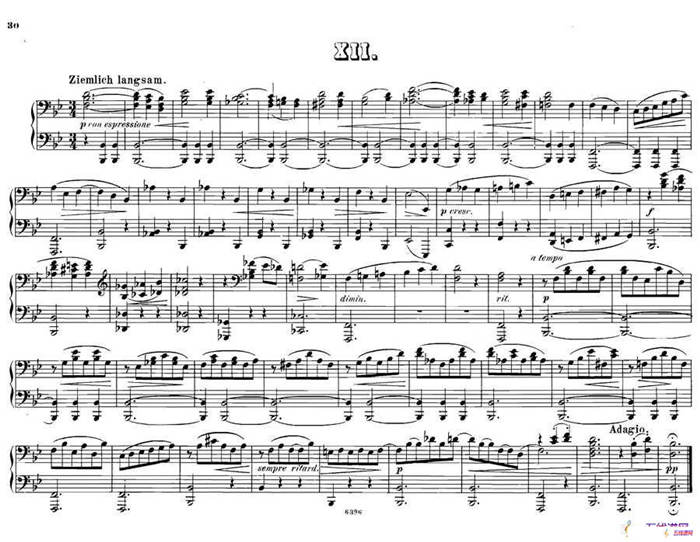 12 Waltzes Op.59 4 Hands（12首圆舞曲·四手联弹·Ⅻ）