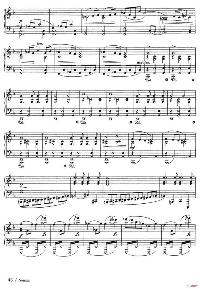 Piano Sonata in F Maj Op·12 （F大调钢琴奏鸣曲·第一乐章）