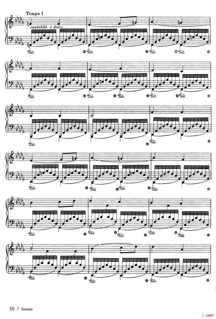 Piano Sonata in F Maj Op·12（F大调钢琴奏鸣曲·第二乐章）