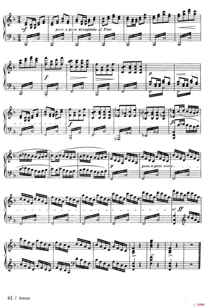 Piano Sonata in F Maj Op·12（F大调钢琴奏鸣曲·第三乐章）