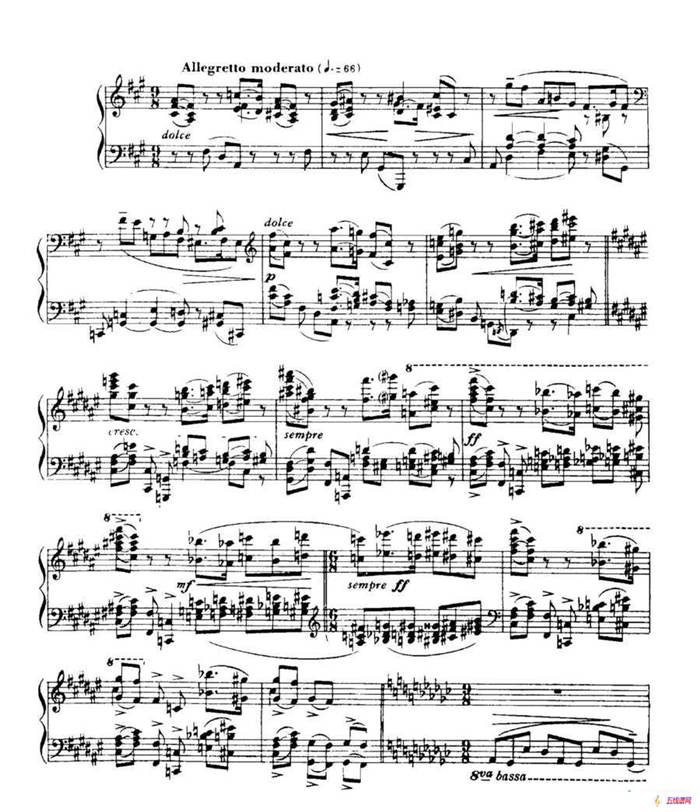 福雷13首船歌：Barcarolle No·5 in F-sharp min, Op·66